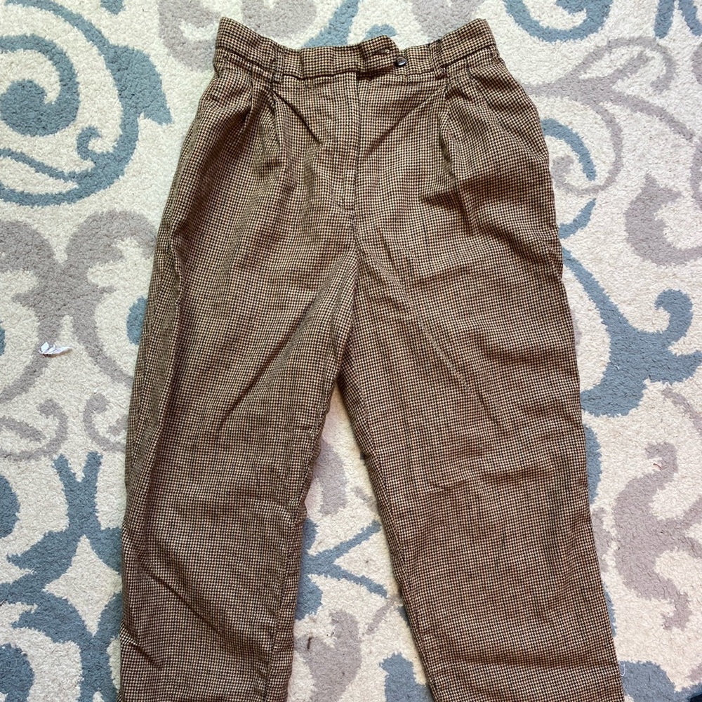 Vintage Wool Plaid Trousers